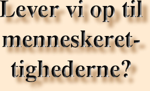 Lever vi op til menneskerettighederne?