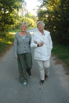 Vibeke og Sigrid ca. 2 uger f�r hendes d�d