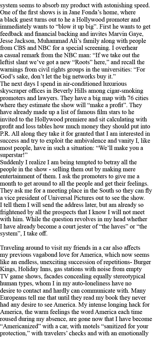 system seems to absorb my product with astonishing speed  One of the first shows is in Jane Fonda s home, where a bla   