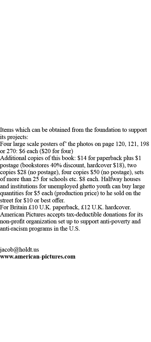  Items which can be obtained from the foundation to support its projects: Four large scale posters of  the photos on    