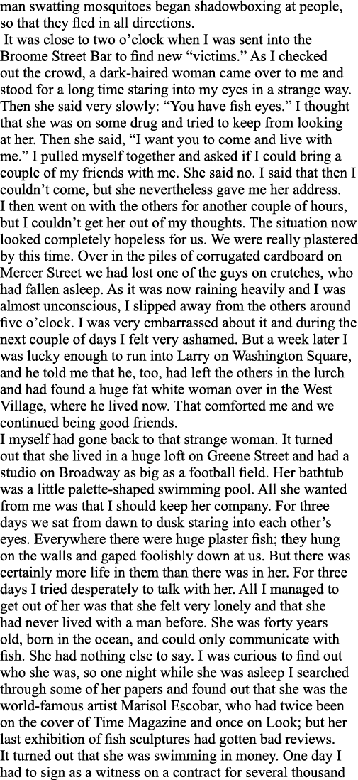 man swatting mosquitoes began shadowboxing at people, so that they fled in all directions  It was close to two o cloc   