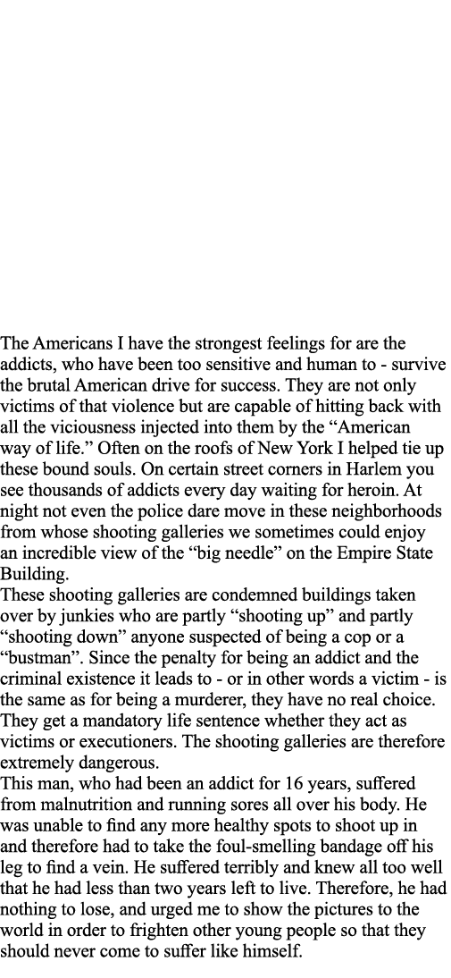 The Americans I have the strongest feelings for are the addicts, who have been too sensitive and human to - survive t   