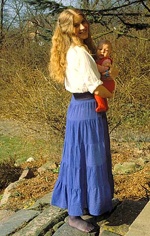 Vibeke with Daniel 2 months old 