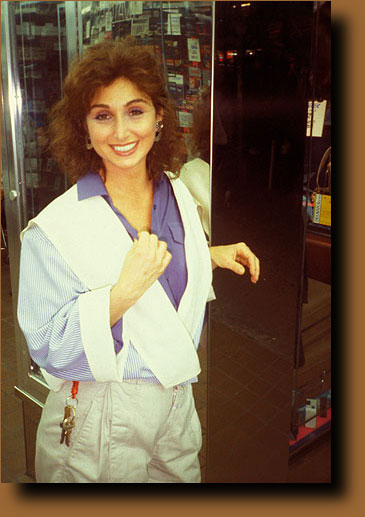 Ann Hodge outside her home on 5th Ave in New York