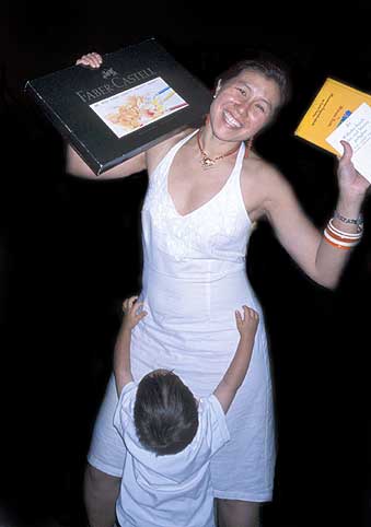 Taking the gifts from Max