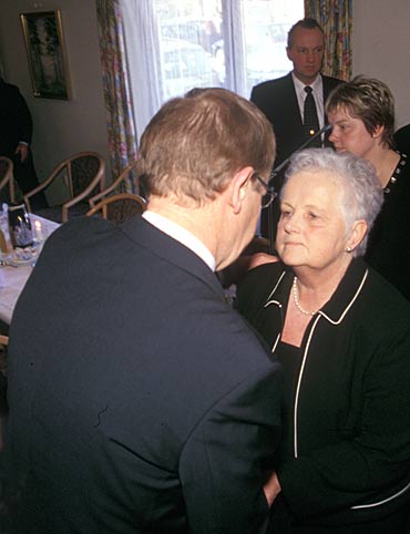 Karen Marie med tidl. statsminister Poul Nyrup Rasmussen