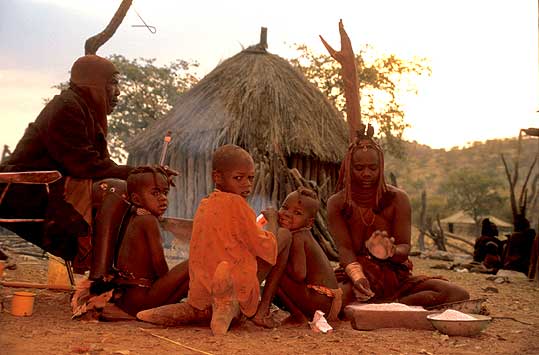 Early morning Himba breakfast