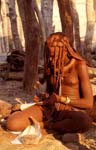 Himba girl writing