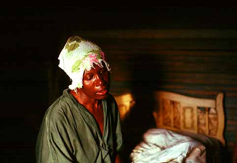 Wilma in her shack in Alabama