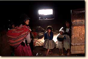 Aymarakvinde med syge brn