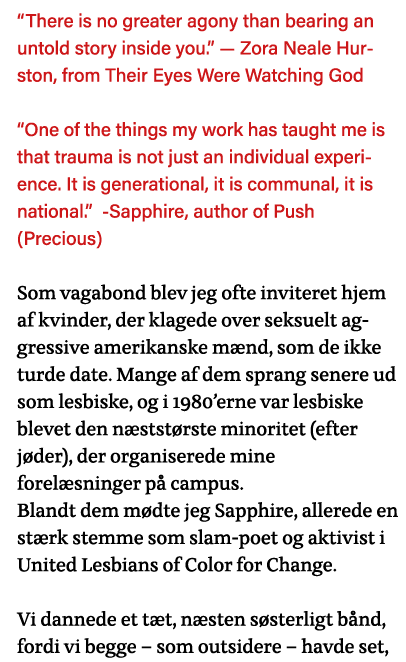  There is no greater agony than bearing an untold story inside you   — Zora Neale Hurston, from Their Eyes Were Watch   