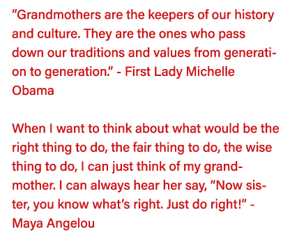 Grandmothers are the keepers of our history and culture  They are the ones who pass down our traditions and values f   
