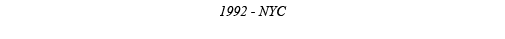 1992 - NYC 