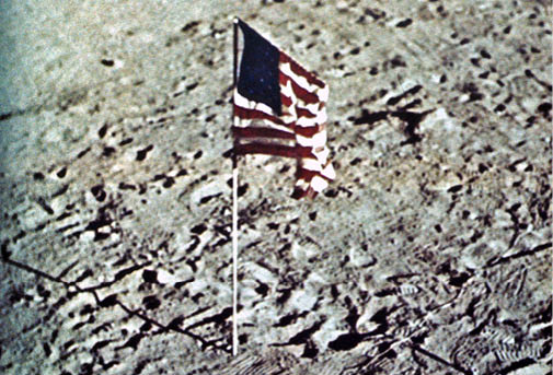 Flag on moon