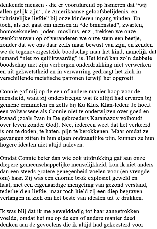 denkende mensen - die er voortdurend op hameren dat  wij allen gelijk zijn , de Amerikaanse geloofsbelijdenis, en  ch   