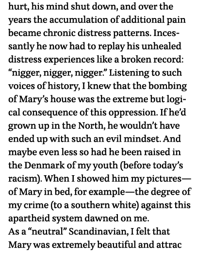 hurt, his mind shut down, and over the years the accumulation of additional pain became chronic distress patterns  In   