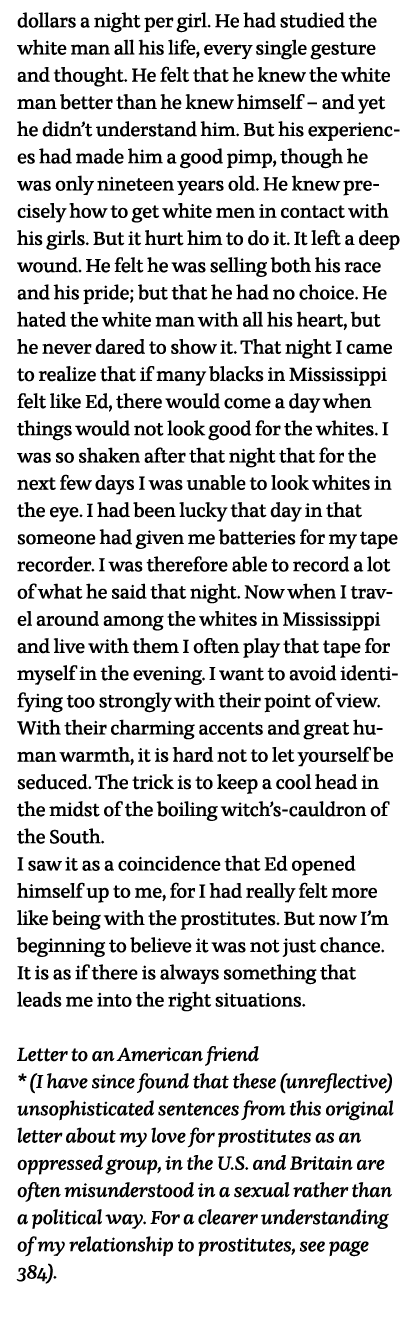 dollars a night per girl  He had studied the white man all his life, every single gesture and thought  He felt that h   