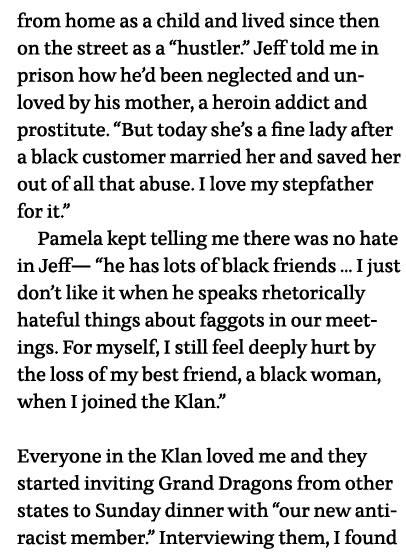 from home as a child and lived since then on the street as a  hustler   Jeff told me in prison how he d been neglecte   