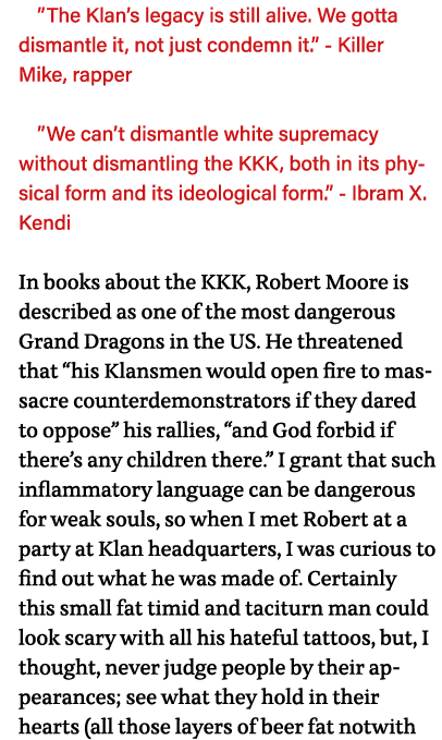  The Klan s legacy is still alive  We gotta dismantle it, not just condemn it   - Killer Mike, rapper  We can t disma   