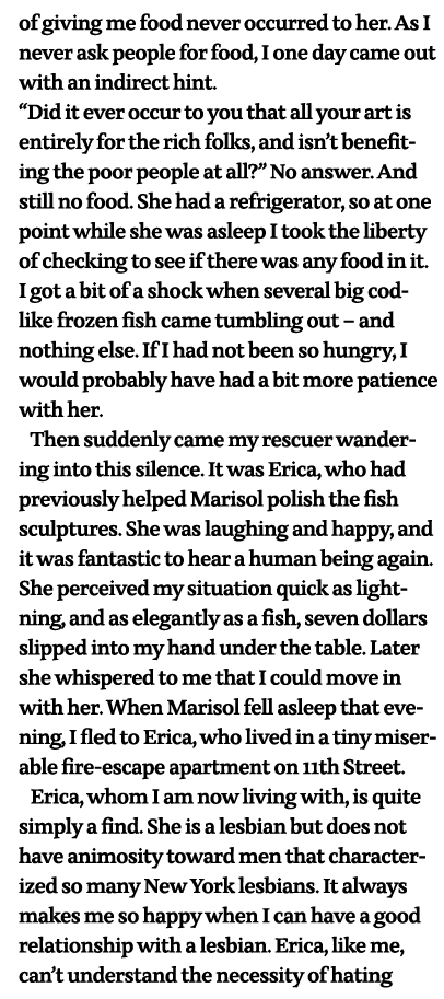 of giving me food never occurred to her  As I never ask people for food, I one day came out with an indirect hint   D   