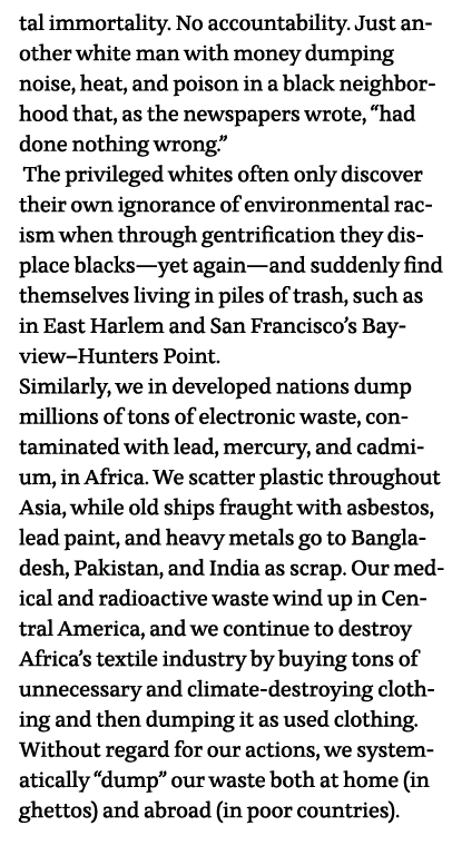 tal immortality  No accountability  Just another white man with money dumping noise, heat, and poison in a black neig   