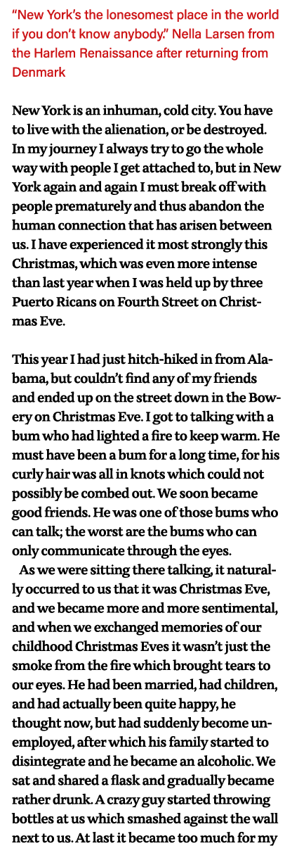  New York s the lonesomest place in the world if you don t know anybody   Nella Larsen from the Harlem Renaissance af   
