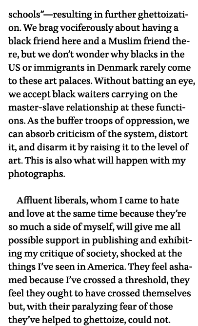 schools —resulting in further ghettoization  We brag vociferously about having a black friend here and a Muslim frien   