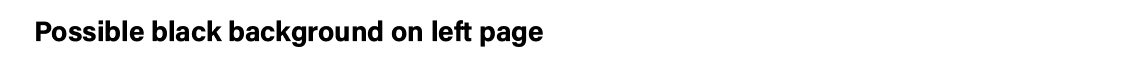 Possible black background on left page