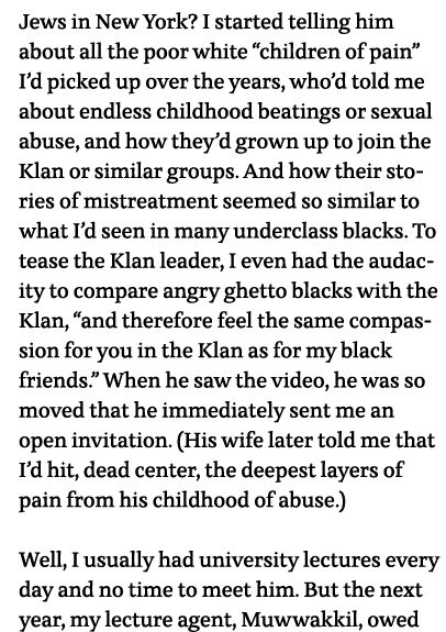 Jews in New York  I started telling him about all the poor white  children of pain  I d picked up over the years, who   
