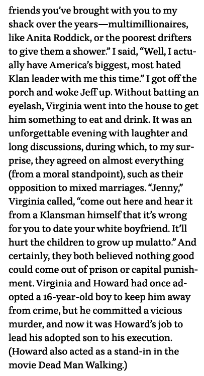 friends you ve brought with you to my shack over the years—multimillionaires, like Anita Roddick, or the poorest drif   