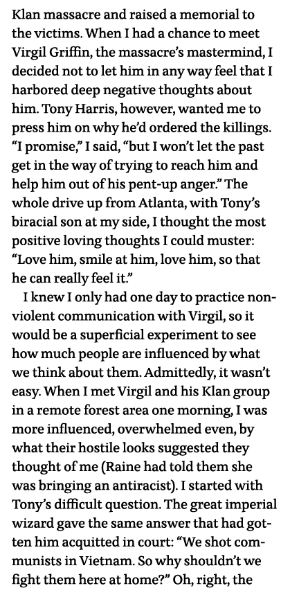 Klan massacre and raised a memorial to the victims  When I had a chance to meet Virgil Griffin, the massacre s master   