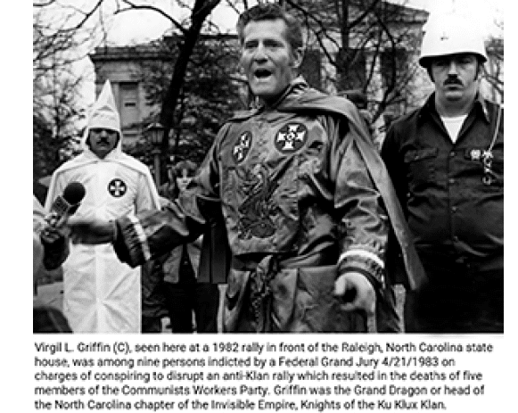 Virgil Griffin in 1982 at a rally  