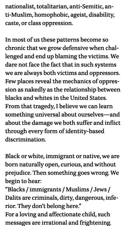 nationalist, totalitarian, anti-Semitic, anti-Muslim, homophobic, ageist, disability, caste, or class oppression  In    