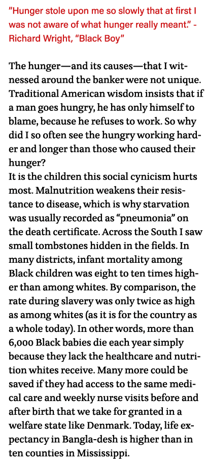  Hunger stole upon me so slowly that at first I was not aware of what hunger really meant   - Richard Wright,  Black    