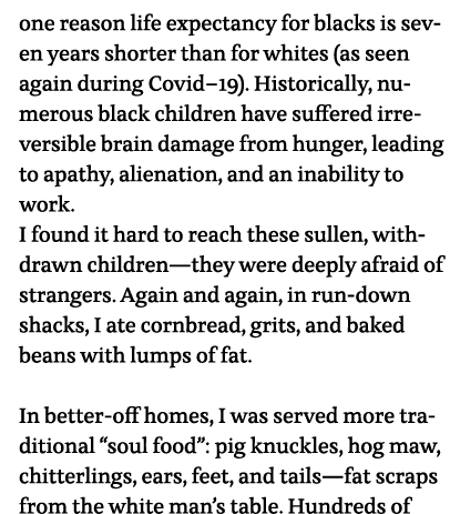 one reason life expectancy for blacks is seven years shorter than for whites (as seen again during Covid-19)  Histori   