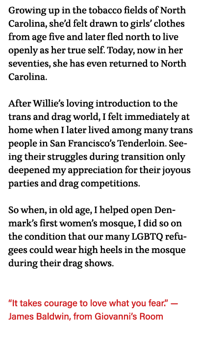 Growing up in the tobacco fields of North Carolina, she d felt drawn to girls  clothes from age five and later fled n   