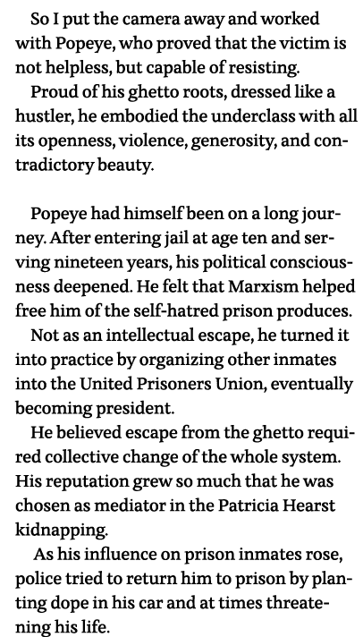 So I put the camera away and worked with Popeye, who proved that the victim is not helpless, but capable of resisting   