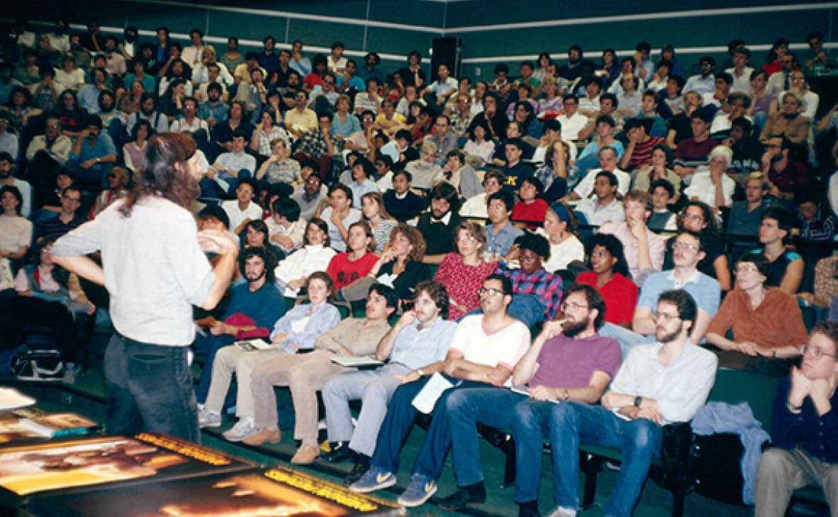 1987 - I am speaking in Tufts university, MA 