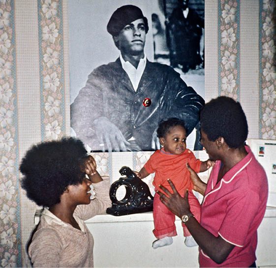 Henry and Ilane at poster of Huey P  Newton 