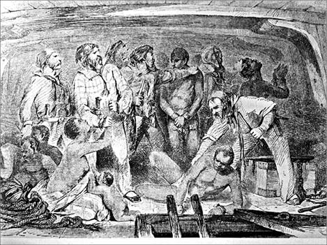 Slave holes on ship