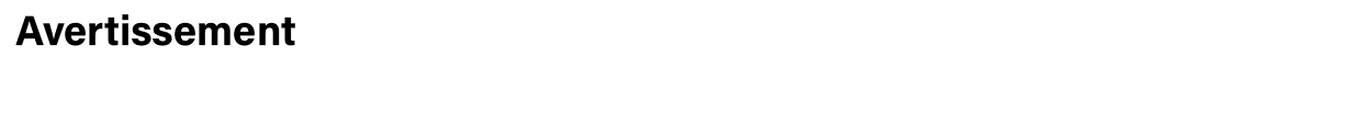 Avertissement