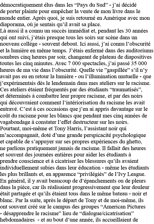 démocratiquement élus dans les  Pays du Sud  - j ai décidé de porter plainte pour empêcher la vente de mon livre dans   