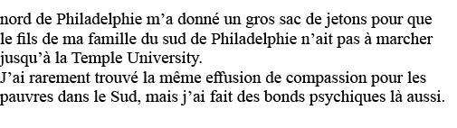 nord de Philadelphie m a donné un gros sac de jetons pour que le fils de ma famille du sud de Philadelphie n ait pas    