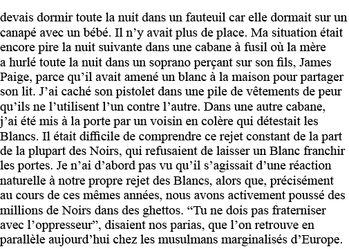 devais dormir toute la nuit dans un fauteuil car elle dormait sur un canapé avec un bébé  Il n y avait plus de place    