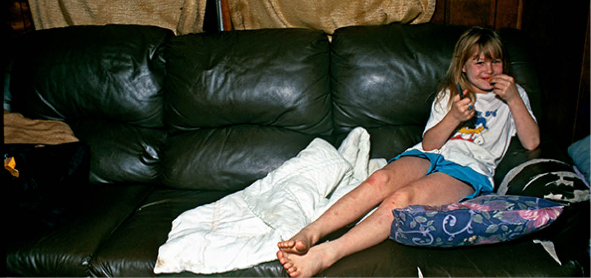 7-year-old Natasha on the day she proudly confessed to having crushed the head of a black boy