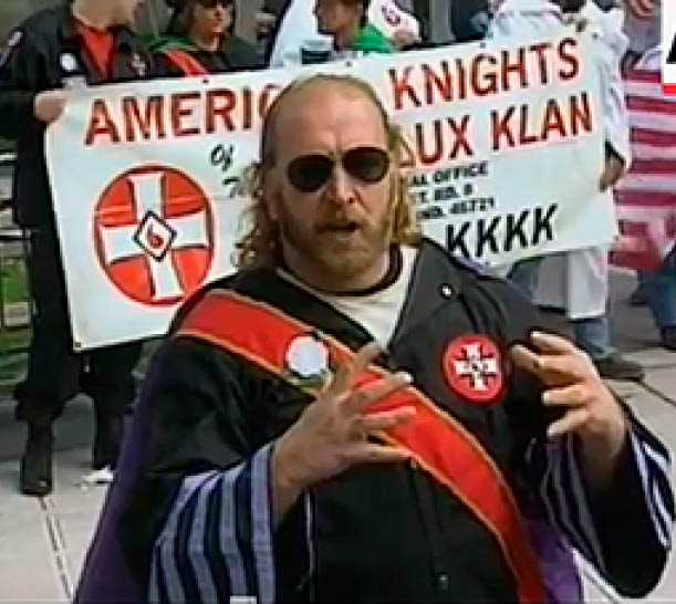 Jeff is the only KKK-leader ever to march in Manhattan as seen here  