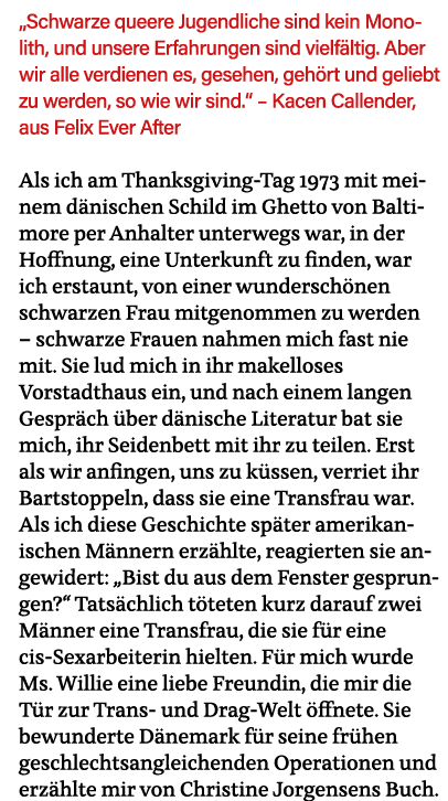  Schwarze queere Jugendliche sind kein Monolith, und unsere Erfahrungen sind vielfältig  Aber wir alle verdienen es,    
