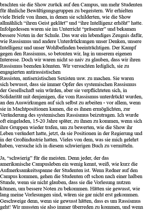 brachten sie die Show zurück auf den Campus, um mehr Studenten für ähnliche Bewältigungsgruppen zu begeistern  Wir er   