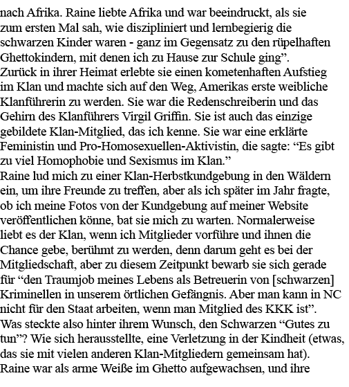 nach Afrika  Raine liebte Afrika und war beeindruckt, als sie zum ersten Mal sah, wie diszipliniert und lernbegierig    