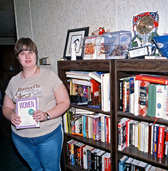 The feminist klan member with her books on feminist and gay liberation 
